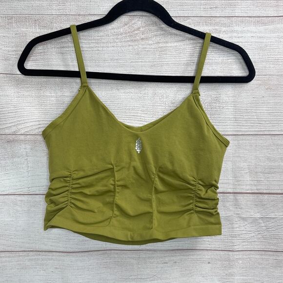 Free People Movement Good Karma Ruched Crop Top Women’s Size Medium - Picture 6 of 6